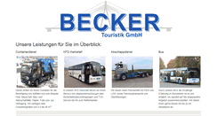 Desktop Screenshot of beckertouristik.com